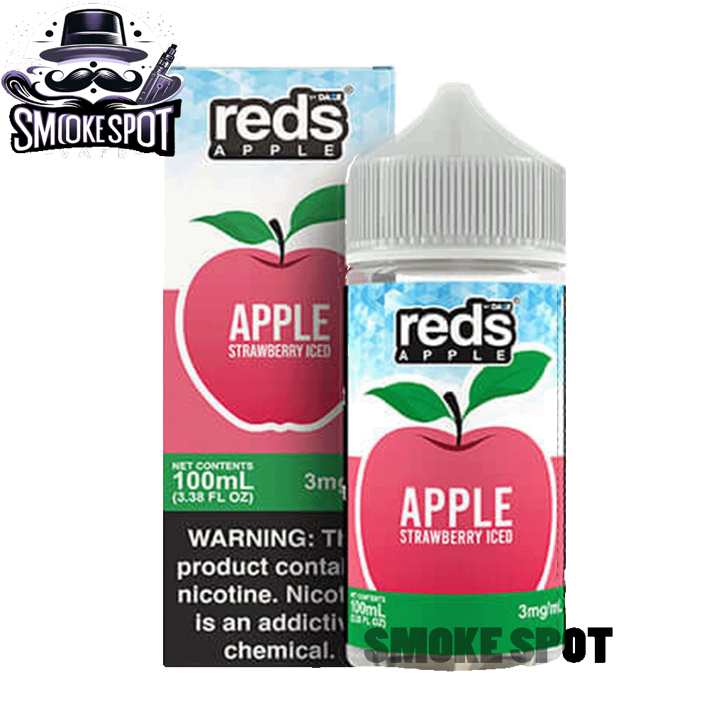 7 Daze Watermelon Ice Reds 100ml 3mg E-Juice Bottle with Red Apple and Watermelon Flavor