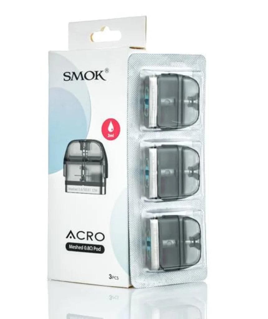 SMOK ACRO Replacement Pod 3PK product packaging and pods