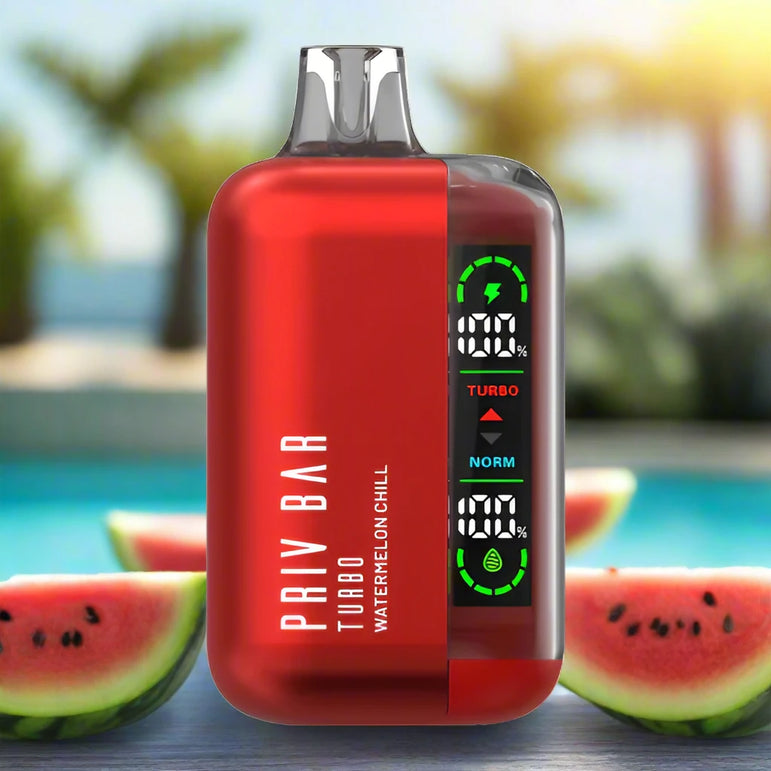Smok Priv Bar Turbo 15000 Watermelon Chill disposable vape device with watermelon and menthol flavor
