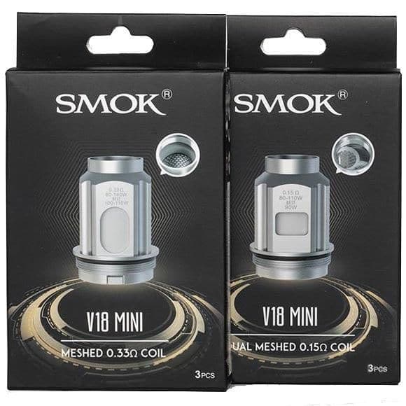 SMOK TFV-18 MINI COIL 3PK Dual Mesh and Single Mesh Replacement Coils