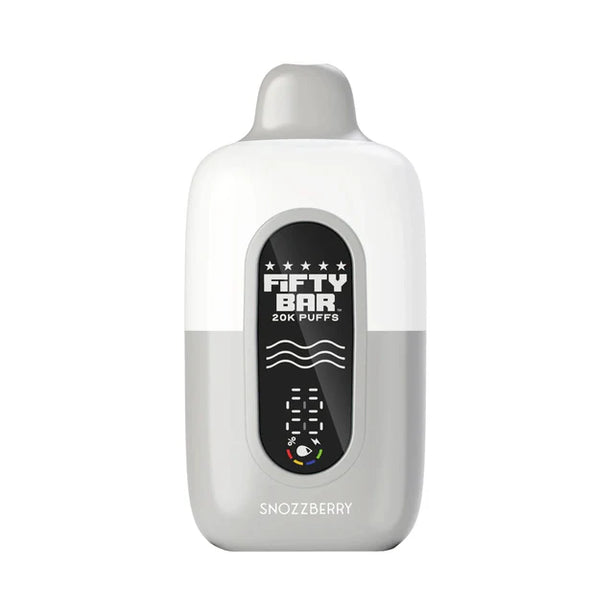 Fifty Bar 20k SNOZZBERRY Disposable Vape with 20,000 puffs and sleek design