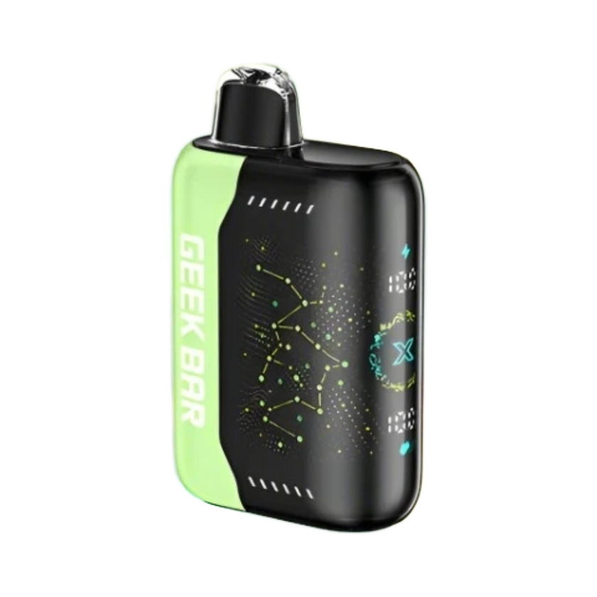Geek Bar Pulse X 25k disposable vape in Sour Apple Ice flavor with 25000 puffs