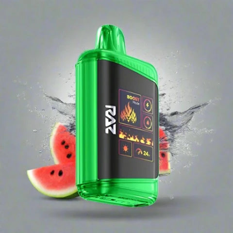Raz DC25000 disposable vape with sour watermelon and peach flavor