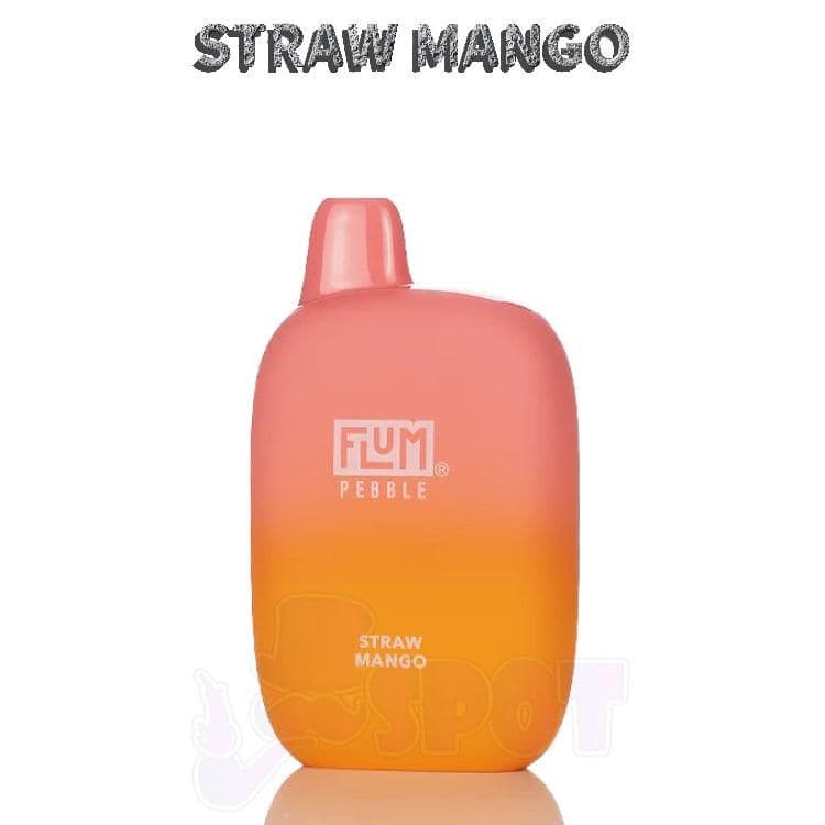 Straw Mango Flum Pebble 6000 - Straw Mango Flum Pebble 6000 - undefined - DISPOSABLE - smokespotvape.com
