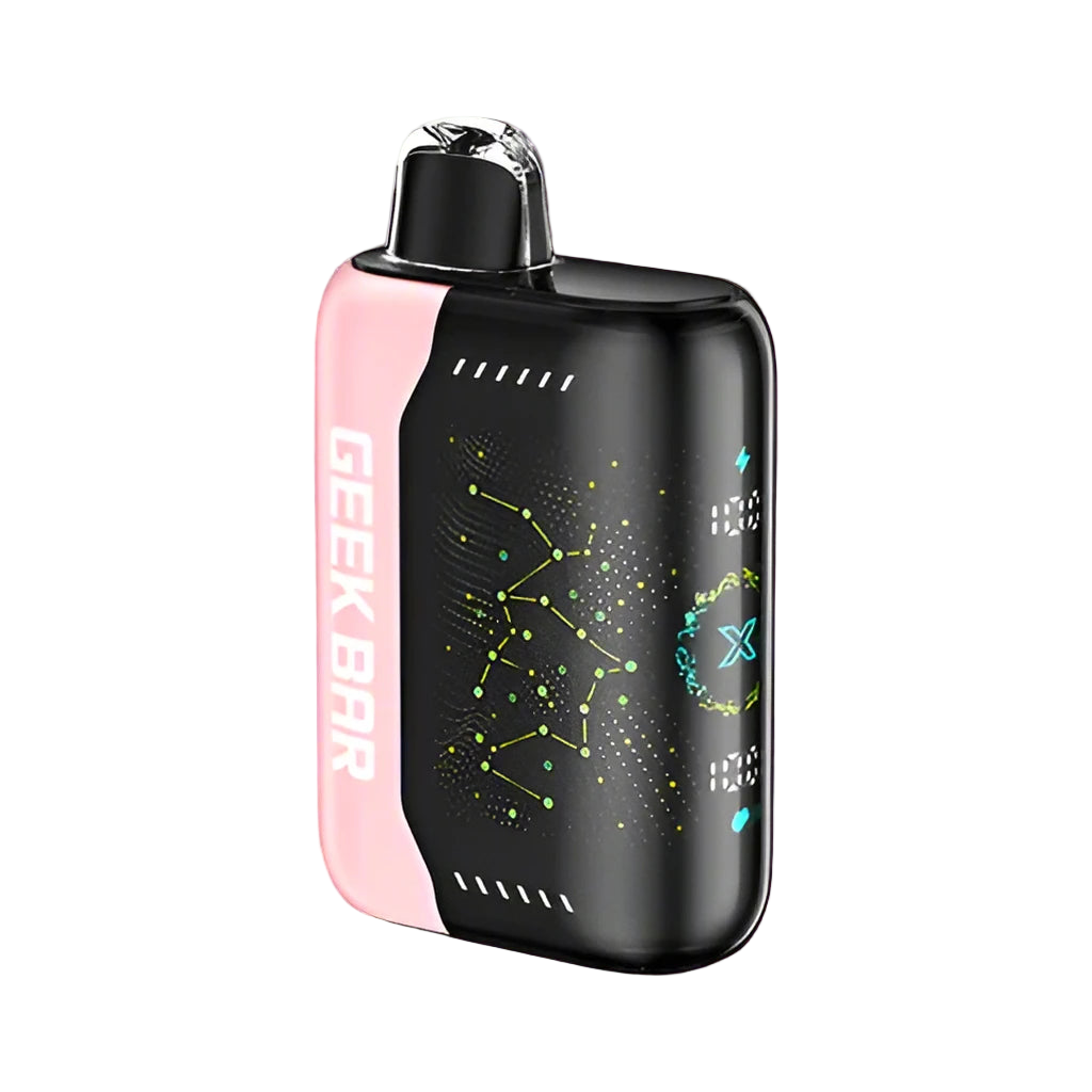 Geek Bar Pulse X 25k White Peach Raspberry Disposable Vape device with fruit flavor