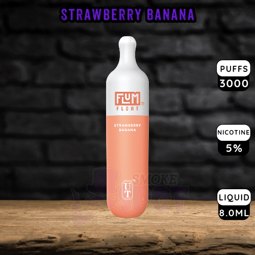 Strawberry Banana Flum Float 3000 Disposable Vape with 5% Nicotine Salt - Smoke Spot Vape