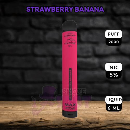 Hyppe Max Flow 2000 Puffs Disposable Vape in Strawberry Banana Flavor