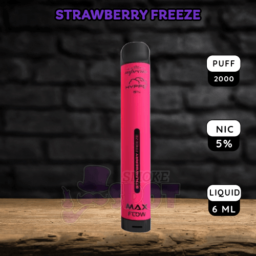Hyppe Max Flow Strawberry Freeze Disposable Vape 2000 Puffs with 35MG Nicotine