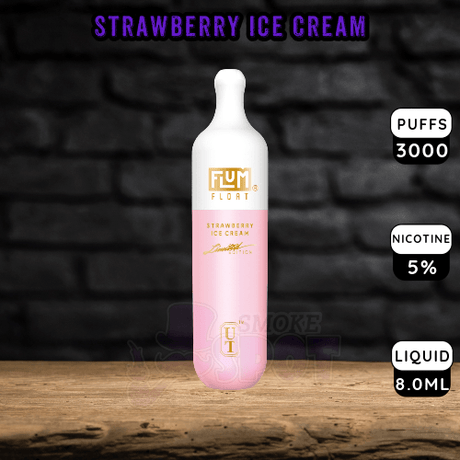 Strawberry Ice Cream Flum Float 3000 - Strawberry Ice Cream Flum Float 3000 - undefined - DISPOSABLE - smokespotvape.com