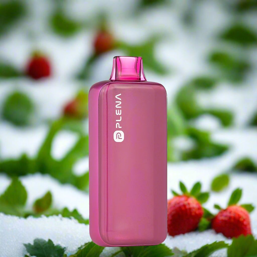 Strawberry Icy Plena 18K disposable vape with sweet strawberry and icy flavor