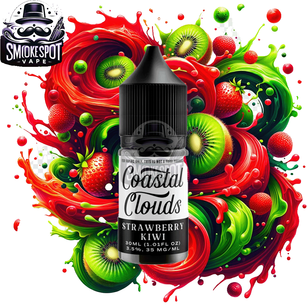 Strawberry Kiwi 35MG Nic Salt E-Juice 30ML by Coastal Clouds - Front Bottle Image