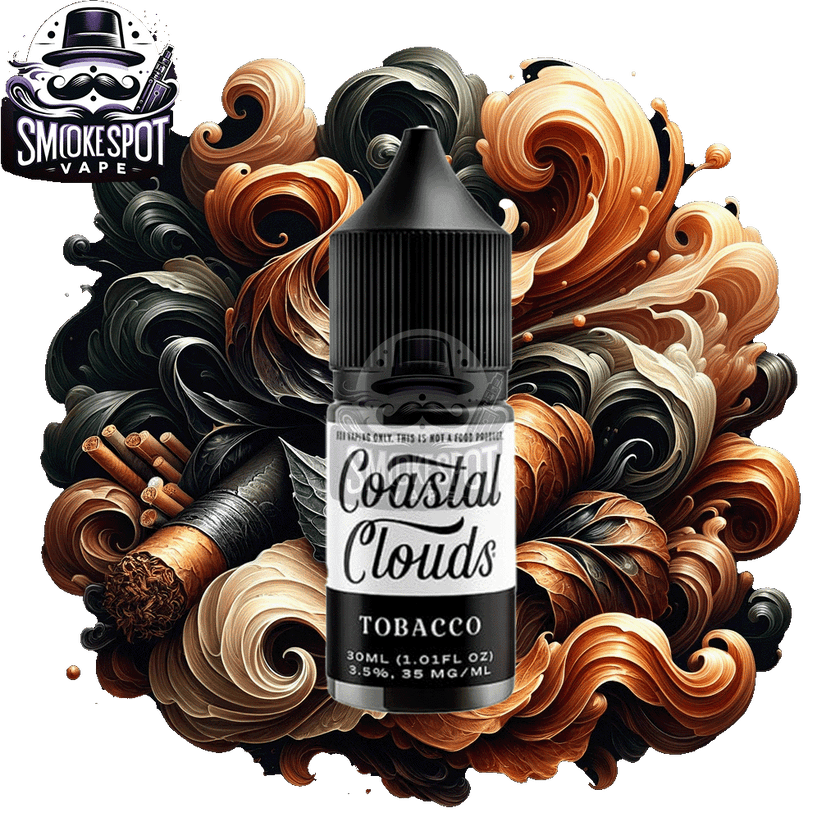 Tobacco 35MG Nic Salt E-Juice 30ML by Coastal Clouds - Rich Tobacco Flavor Vape Juice