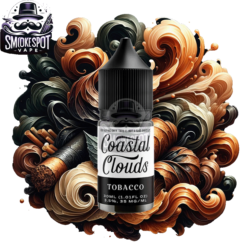 Tobacco 35MG Nic Salt E-Juice 30ML by Coastal Clouds - Rich Tobacco Flavor Vape Juice