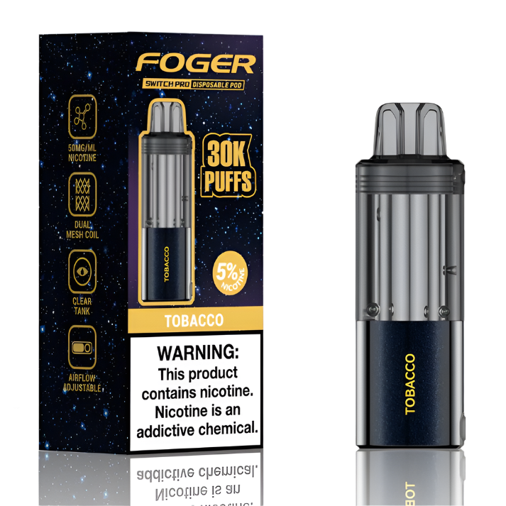 Foger Switch Pod Refill 30K Tobacco flavor packaging box