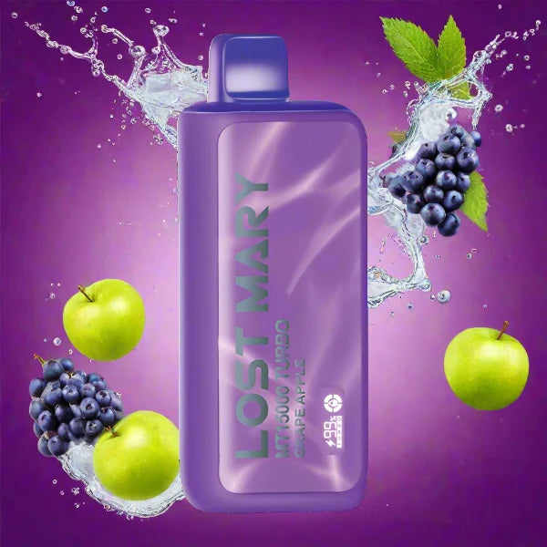 Grape Apple Lost Mary MT 15000 Turbo disposable vape device with fruit flavor