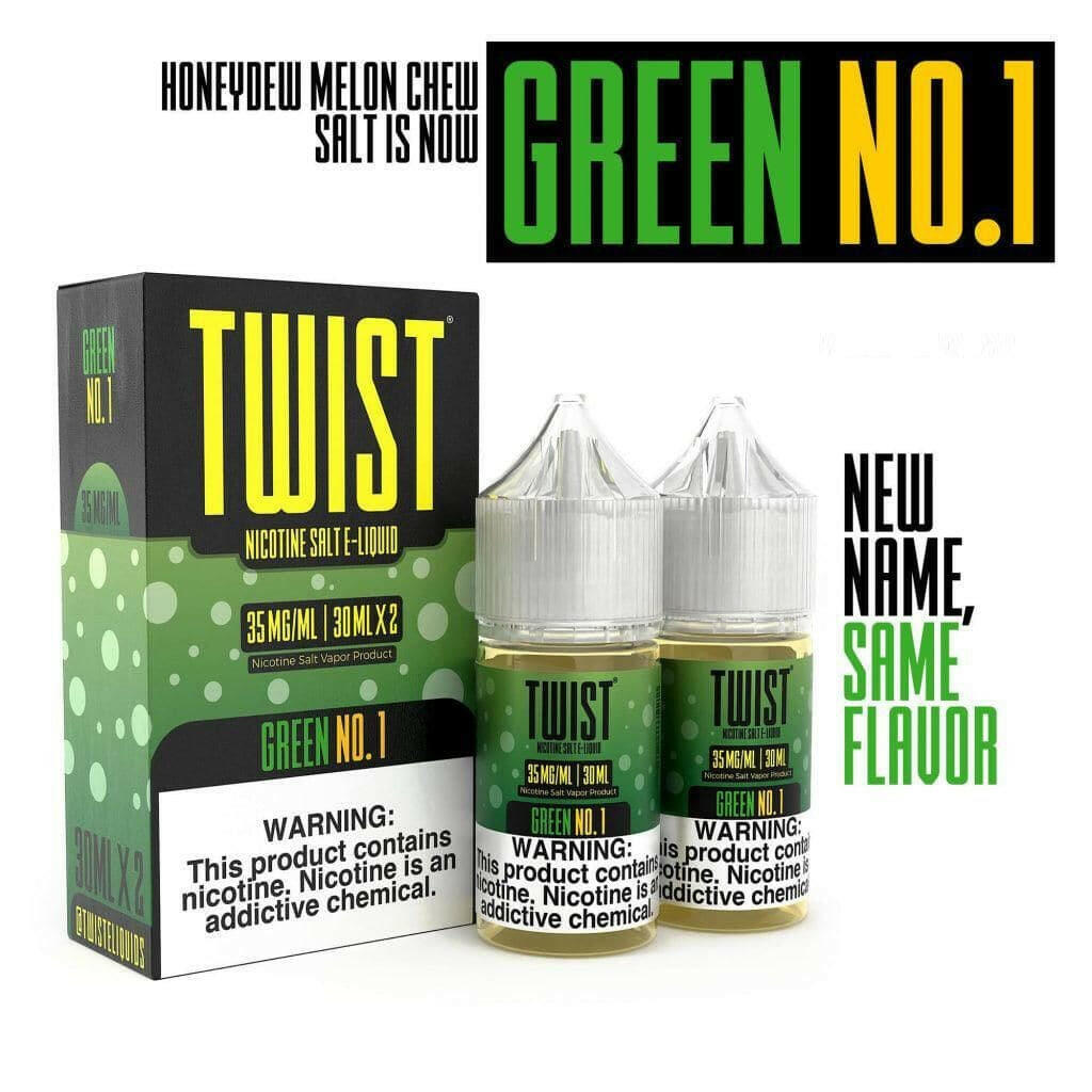 TWIST 60ML Salt Nic E-Juice Bottle with Green Flavor - Smoke Spot Vape