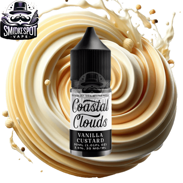 Vanilla Custard 50MG Coastal Clouds 30Ml E-Juice Bottle - Creamy Vanilla Custard Flavor