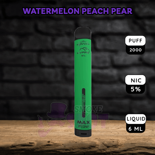 Watermelon Peach Pear - Hyppe Max Flow 2000 Puffs - Watermelon Peach Pear - Hyppe Max Flow 2000 Puffs - undefined - - smokespotvape.com