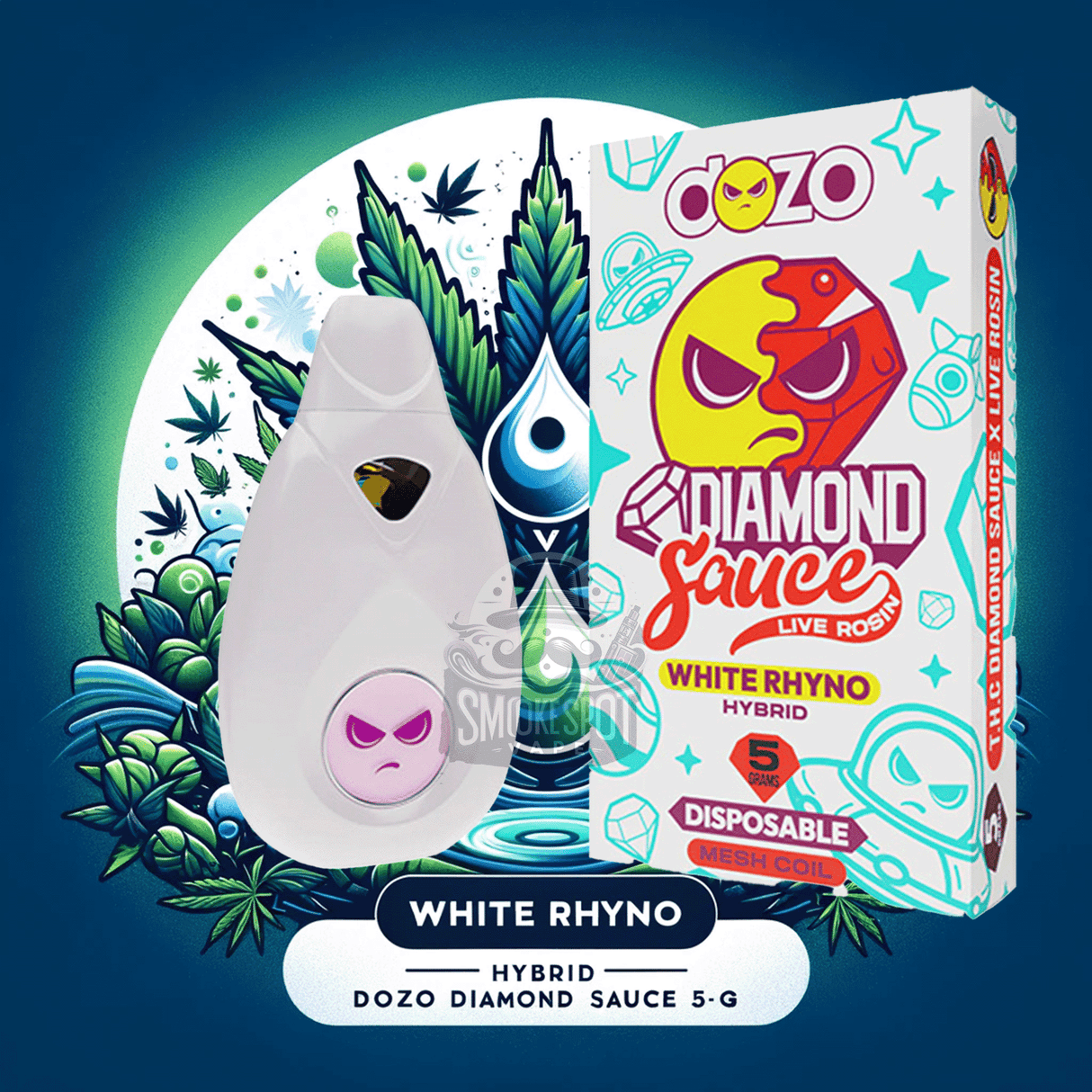 White Rhyno (Hybrid) Dozo Diamond Sauce 5g - White Rhyno (Hybrid) Dozo Diamond Sauce 5g - undefined - Mushroom - smokespotvape.com