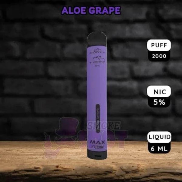 Hyppe Max Flow 2k Aloe Grape Disposable Vape with 2000 Puffs and Adjustable Airflow