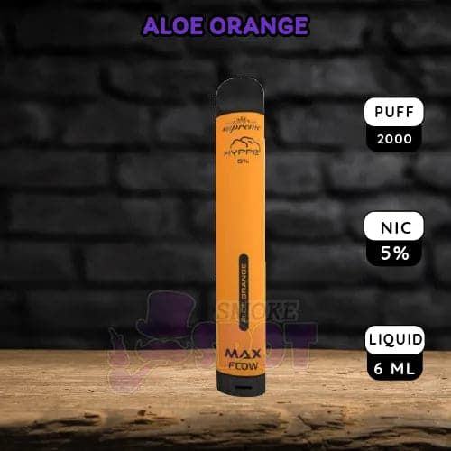 Hyppe Max Flow 2k Aloe Orange Disposable Vape with 2000 Puffs and Custom Airflow