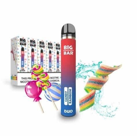 Close-up of BIG BAR DUO 2200 with a variety of flavors