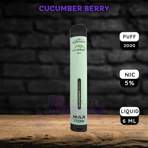 Hyppe Max Flow 2k Cucumber Berry Disposable Vape with 2000 Puffs and RBX Mesh Coil