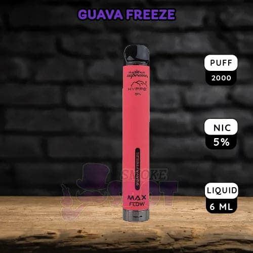 Hyppe Max Flow 2000 Puffs Disposable Vape in Guava Freeze Flavor with Mesh Coil and 5% Nicotine