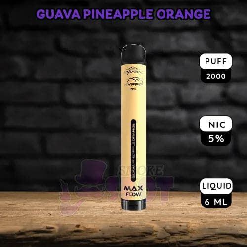 Hyppe Max Flow 2000 Puffs Disposable Vape in Guava Pineapple Orange Flavor