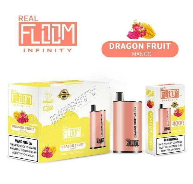 REAL FLOOM INFINITY 3500 PUFFS disposable vape Dragon Fruit Mango flavor