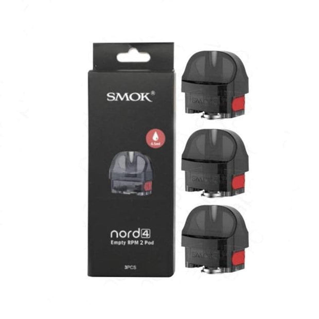 Close-up of SMOK Nord 4 Empty Pod 3 Pack refillable pods for SMOK Nord 4 device