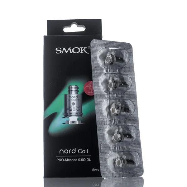 Smok Nord Pro Replacement Coil 5 Pack showing coil installation and compatibility with SMOK devices