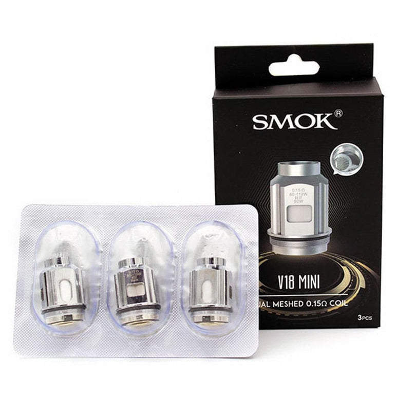Close-up of SMOK TFV-18 MINI COIL 3PK Dual Mesh Coil