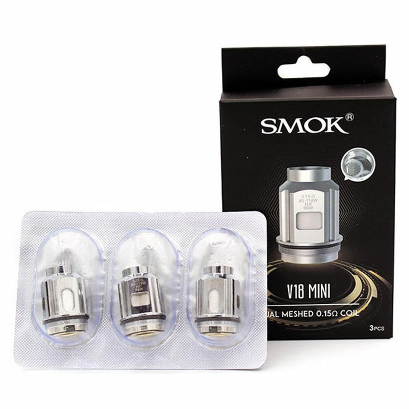 Close-up of SMOK TFV-18 MINI COIL 3PK Dual Mesh Coil