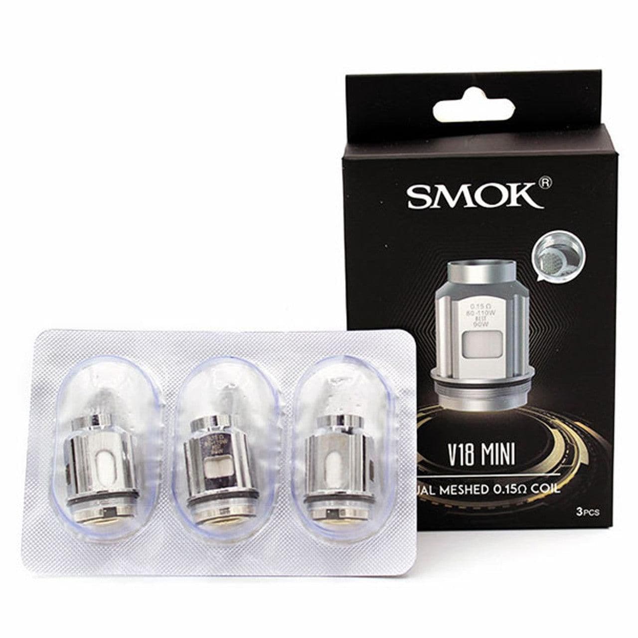Close-up of SMOK TFV-18 MINI COIL 3PK Dual Mesh Coil
