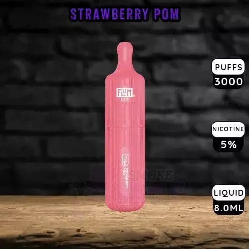 Strawberry Pom Flum GIO 3000 Disposable Vape - 3000 Puffs, 5% Nicotine Salt