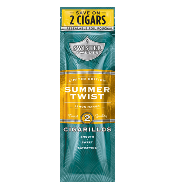 SWISHER SWEETS Cigarillos 2PK Summer Twist Flavor Premium Cigarillo Wraps